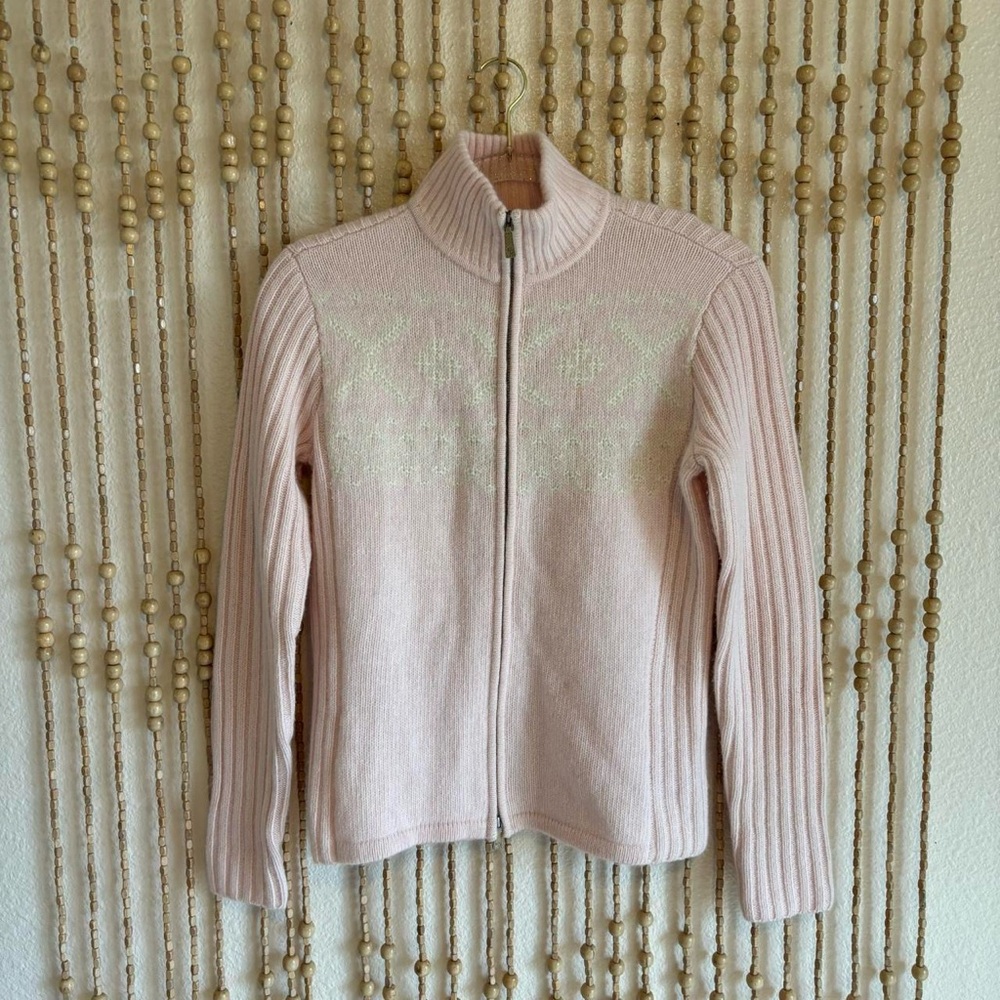 Pink Zip-Up Sweater